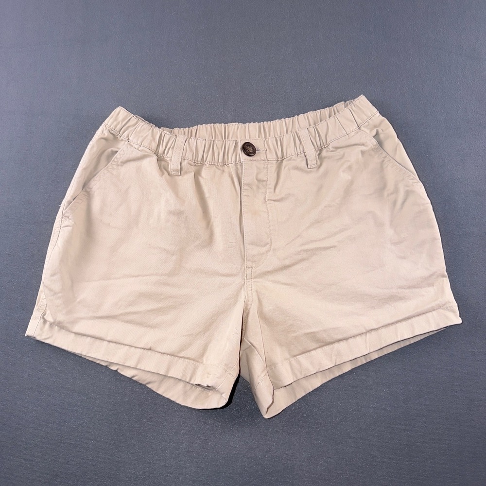 Chubbies The Originals Mens Khaki Tan Stretch 4 Inch Inseam Shorts Medium